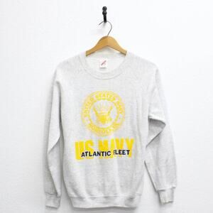 Vintage United States Navy Atlantic Fleet Sweatshirt Medium